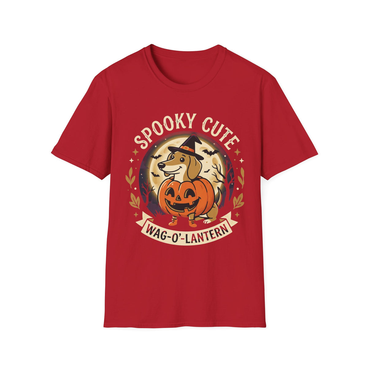 Spooky Cute Halloween T‑Shirt — 'Spooky Cute' Dog with Jack‑o'‑Lantern
