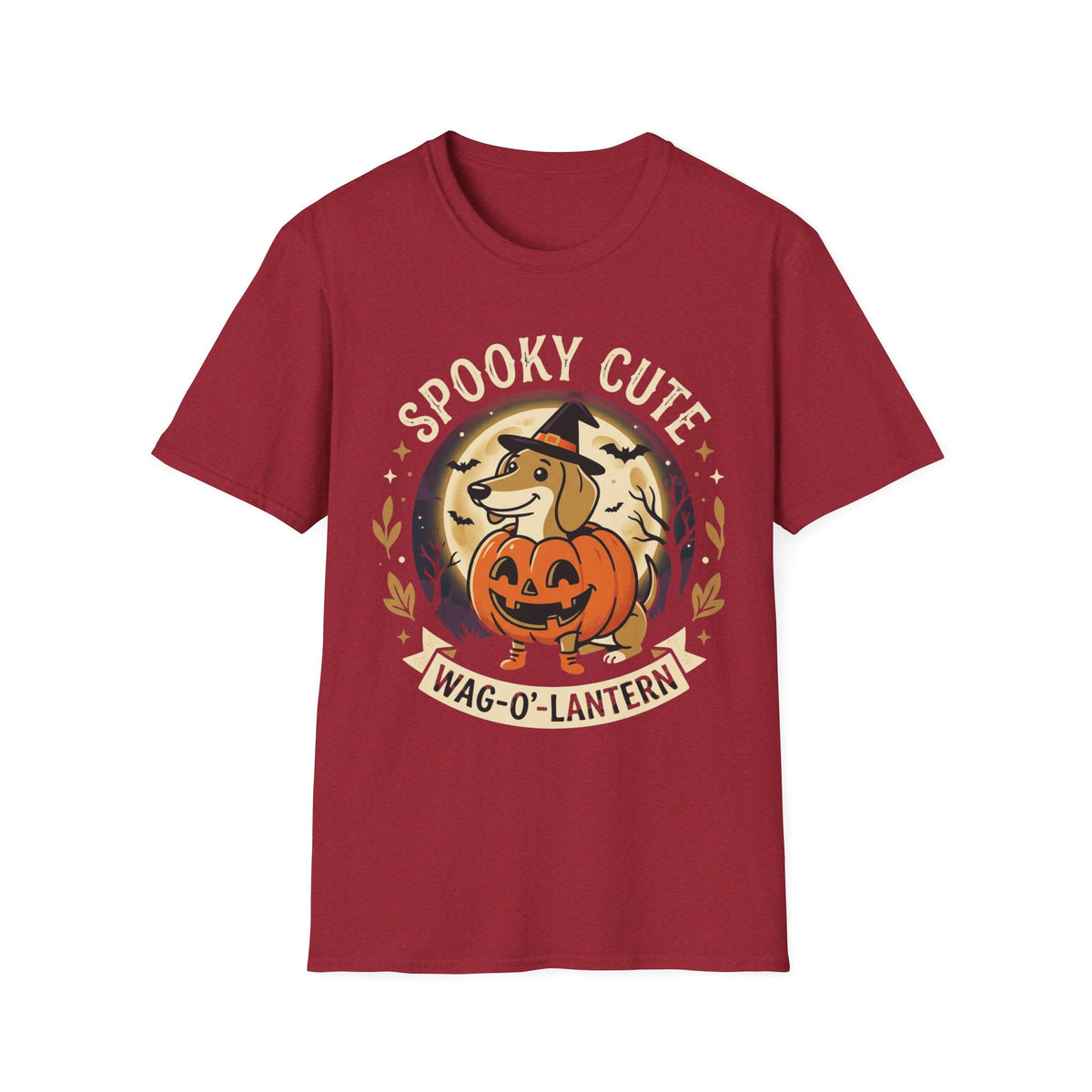 Spooky Cute Halloween T‑Shirt — 'Spooky Cute' Dog with Jack‑o'‑Lantern