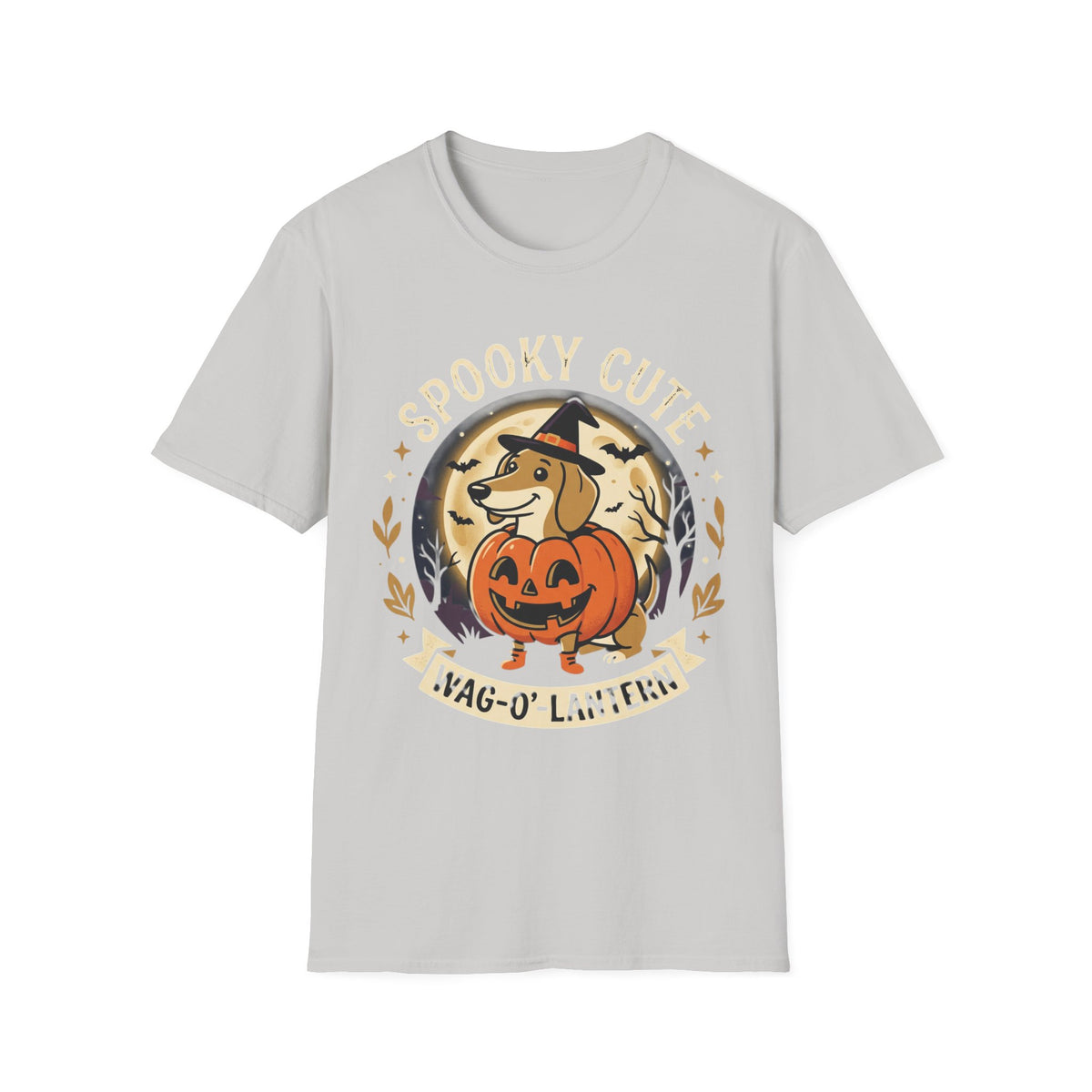 Spooky Cute Halloween T‑Shirt — 'Spooky Cute' Dog with Jack‑o'‑Lantern