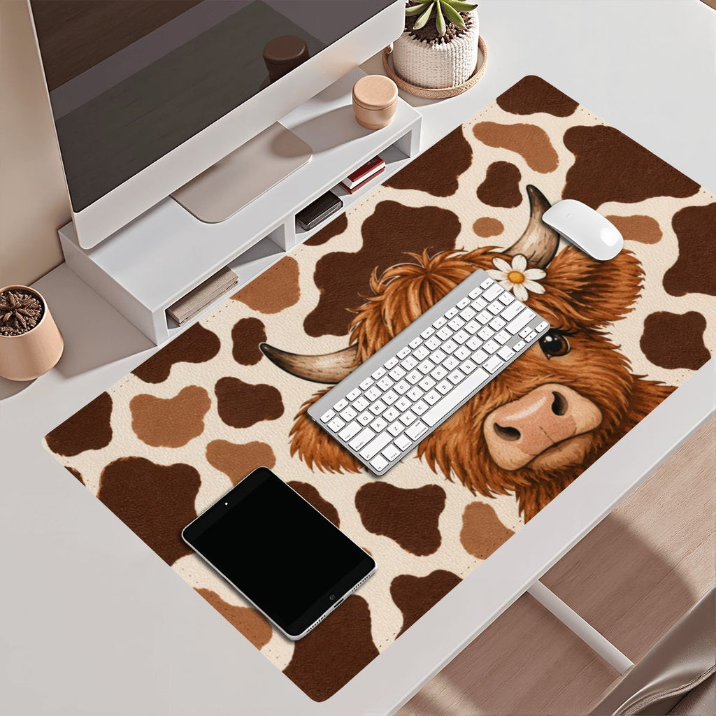 PVC Leather Mouse Pad cowprint