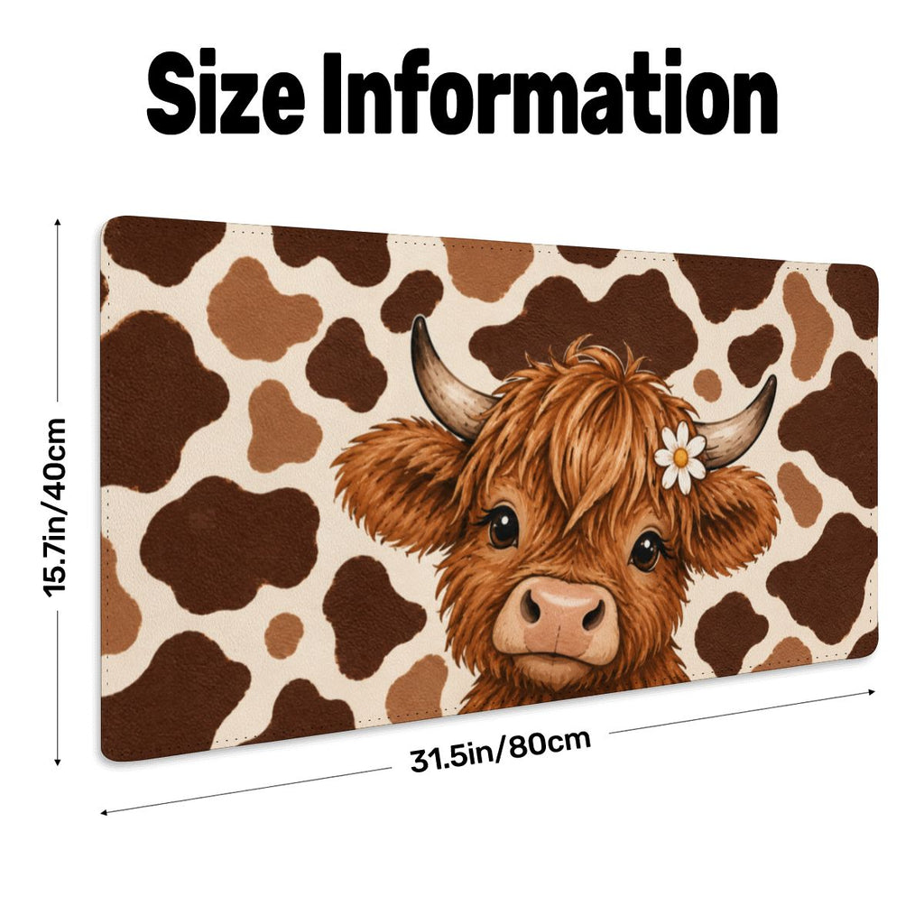 PVC Leather Mouse Pad cowprint